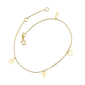 Bratara aur 14K cu ingeras, cruciulita, inima si infinit DiAmanti CEL165BG14K-AS